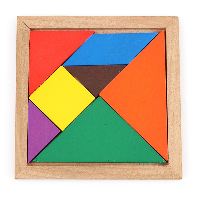 Wooden Geometric Puzzle Set 5 Pcs