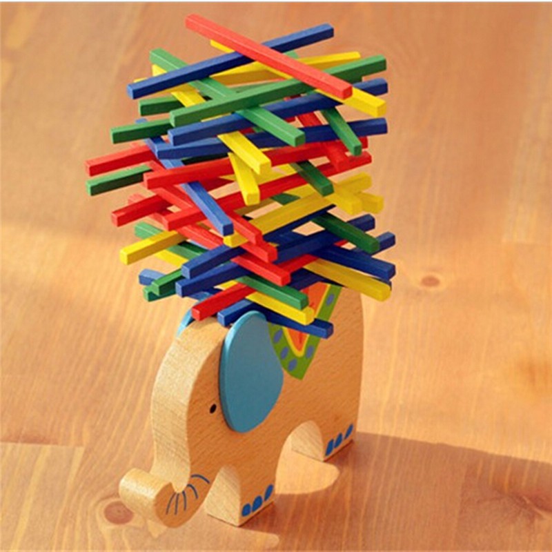 Wooden Montessori Balancing Blocks Toy