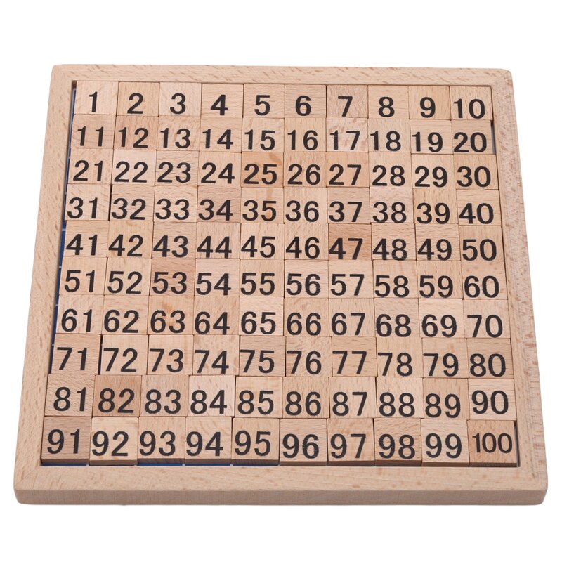 1-100 Math Wooden Board