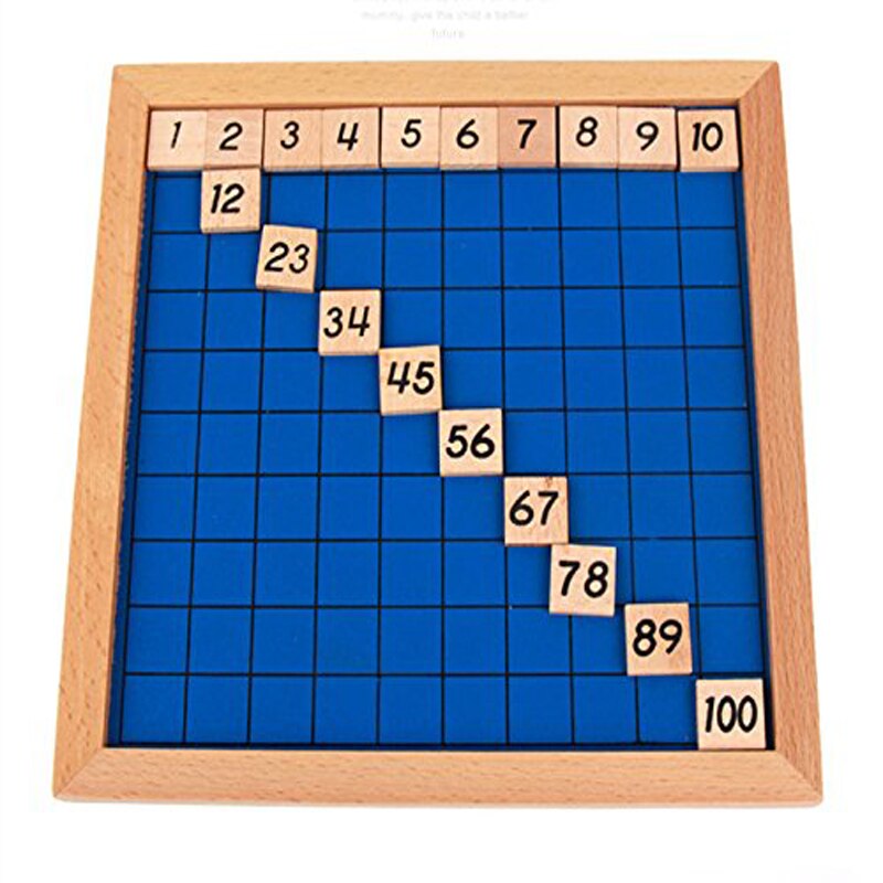 1-100 Math Wooden Board