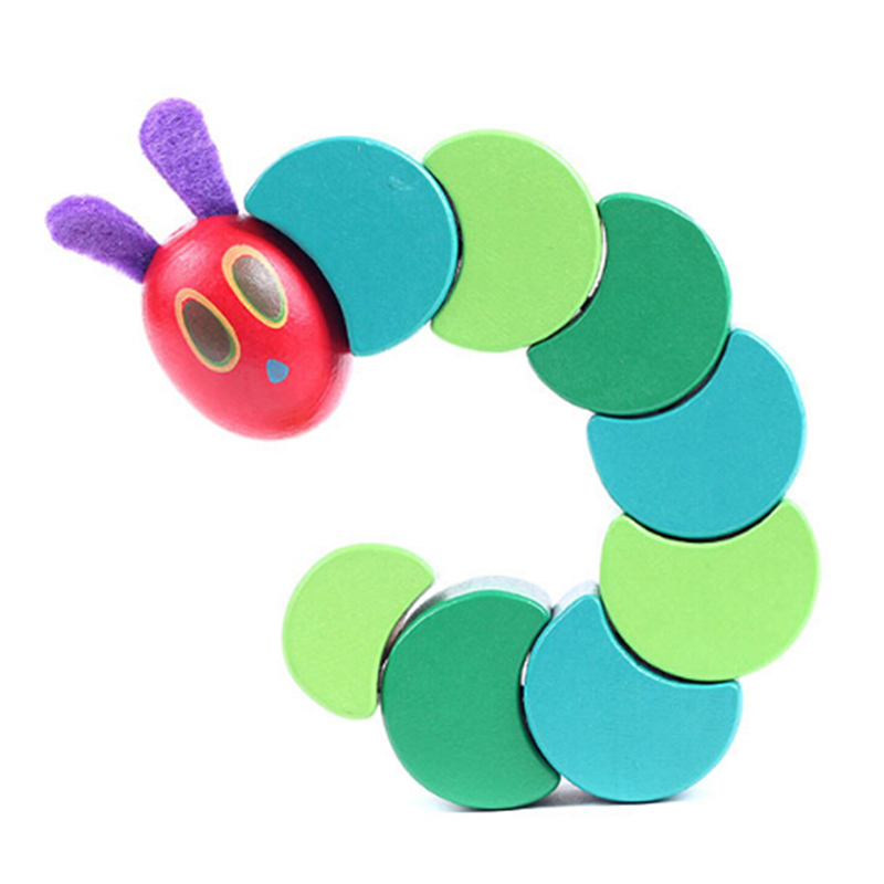 Educational Wooden Flexible Caterpillar Toy