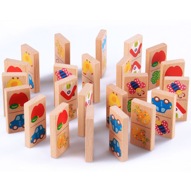 Kid's Domino Educational Wooden Toy