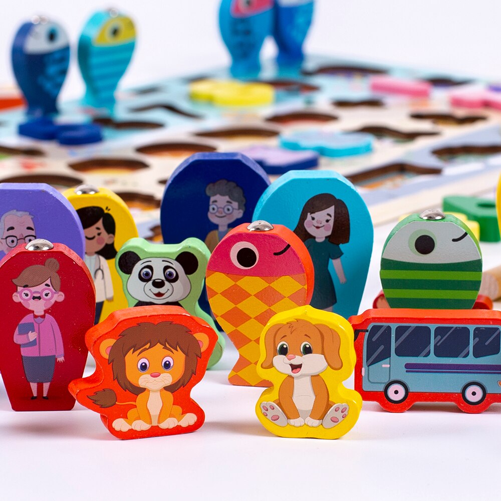 Montessori Educational Wooden Busy Board  