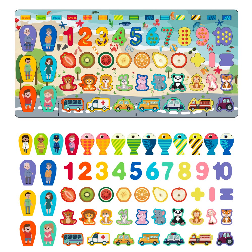 Montessori Educational Wooden Busy Board  