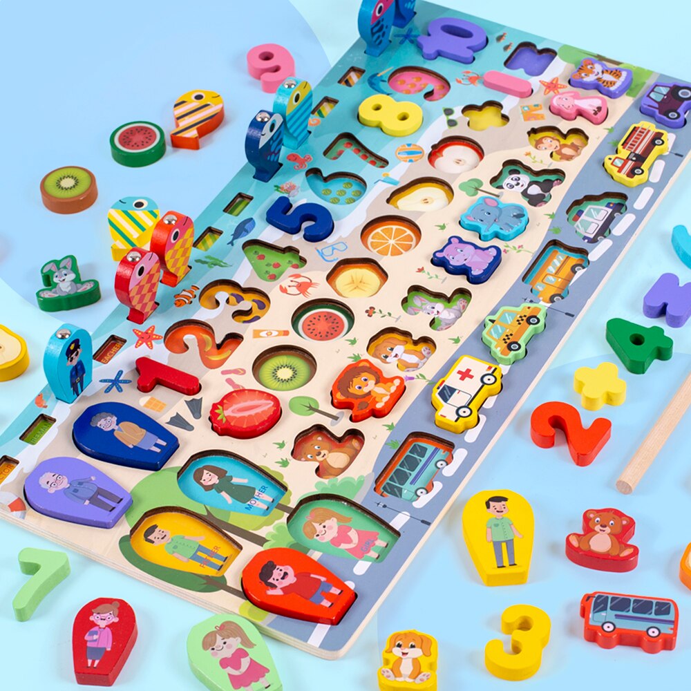 Montessori Educational Wooden Busy Board  