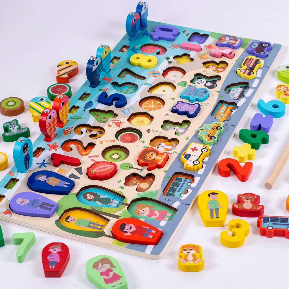 Montessori Educational Wooden Busy Board  
