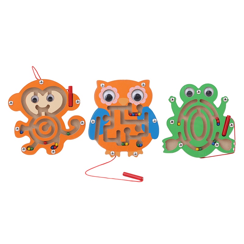 Kid's Magnetic Maze Wooden Puzzle Toy