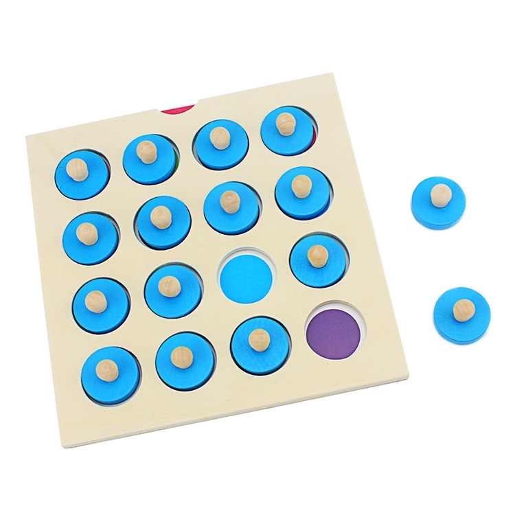 Compact Wooden Memory Matching Game