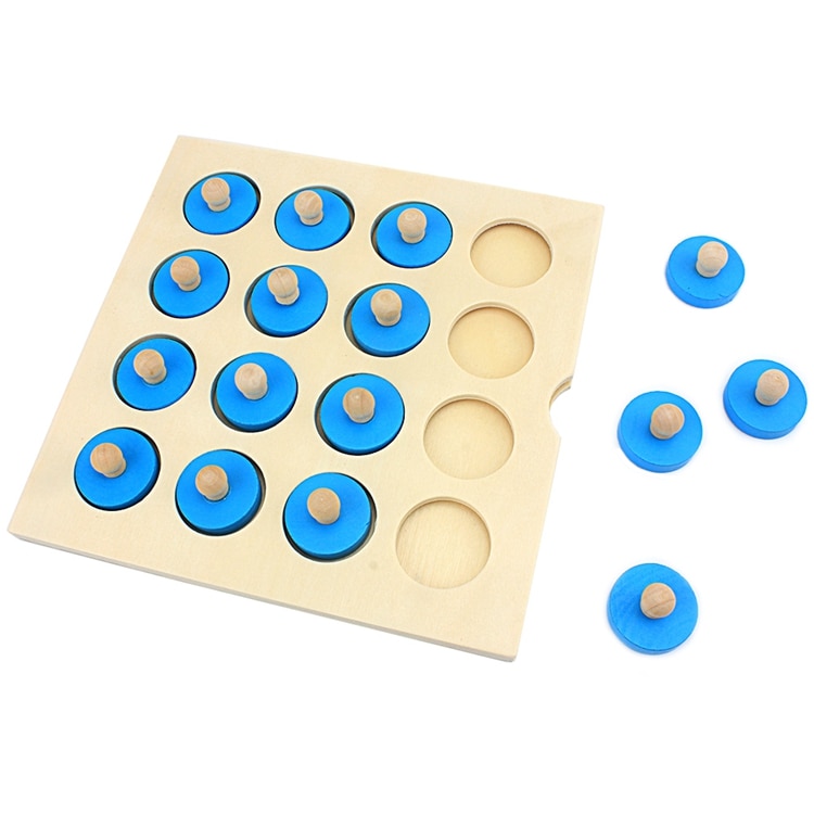 Compact Wooden Memory Matching Game