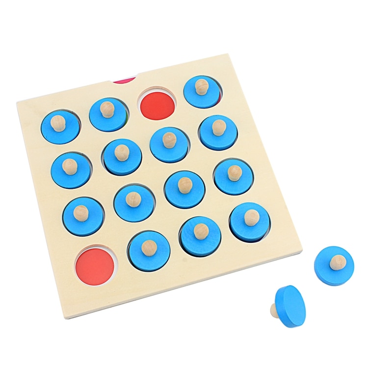 Compact Wooden Memory Matching Game