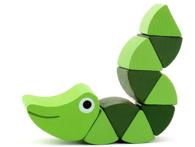 Kid's Wooden Caterpillar / Crocodile Shaped Toy Kid's Wooden Caterpillar / Crocodile Shaped Toy