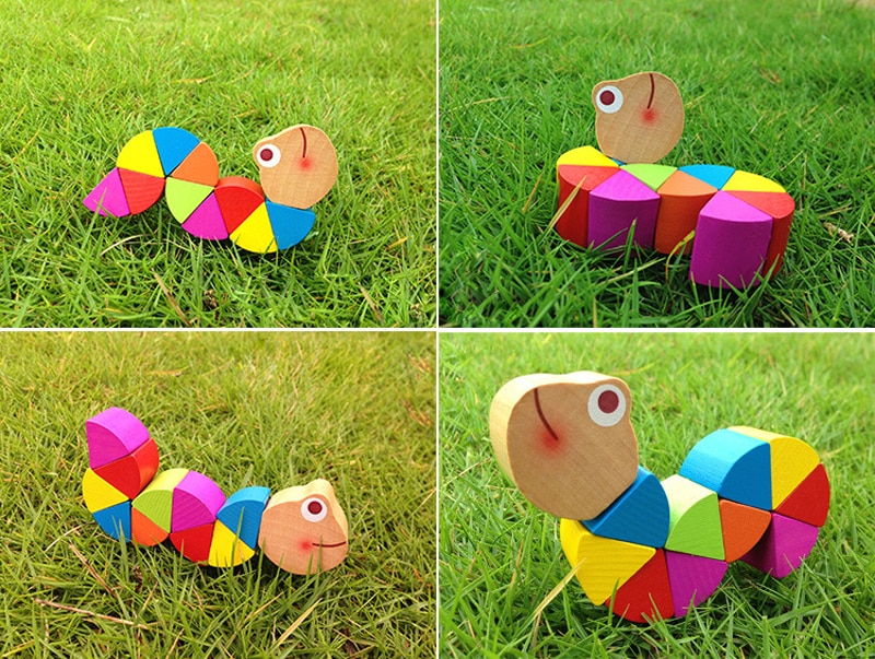 Kid's Wooden Caterpillar / Crocodile Shaped Toy Kid's Wooden Caterpillar / Crocodile Shaped Toy