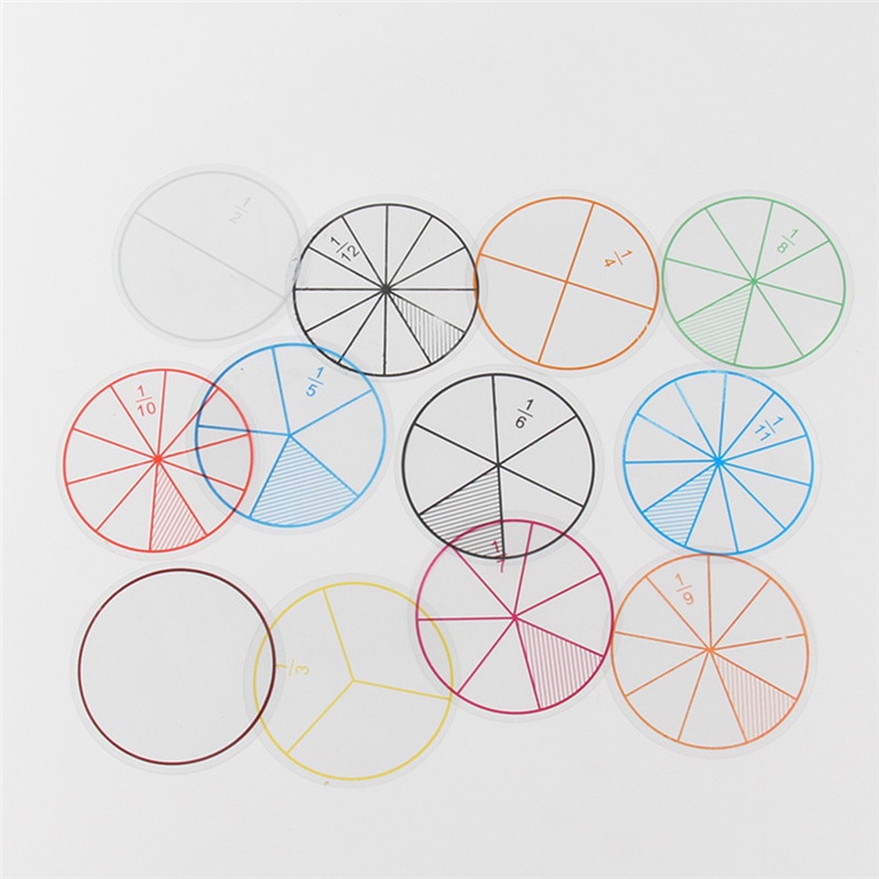 Educational Math Fraction Circles Set
