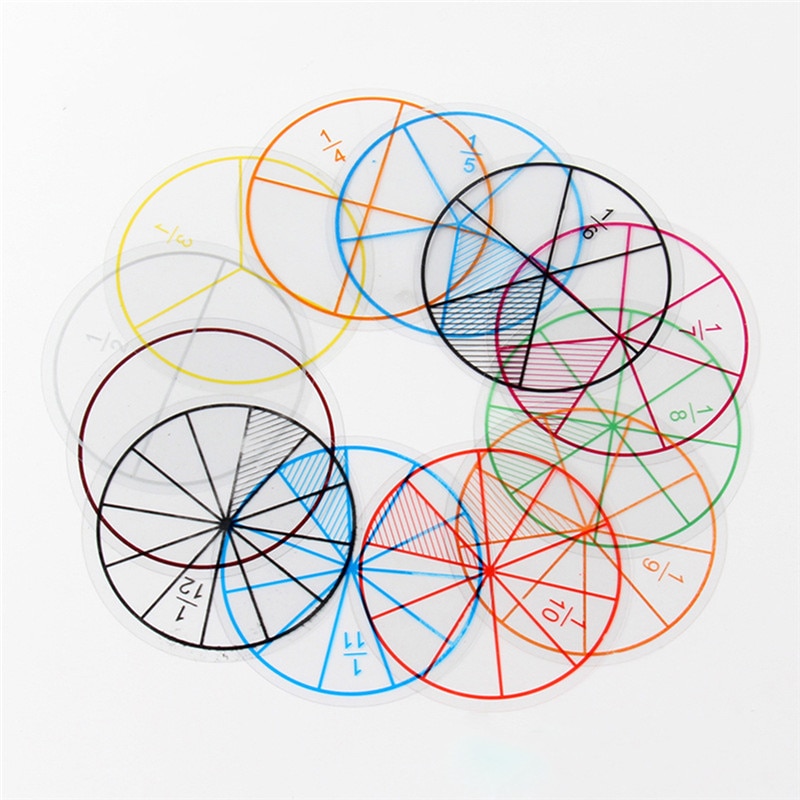 Educational Math Fraction Circles Set