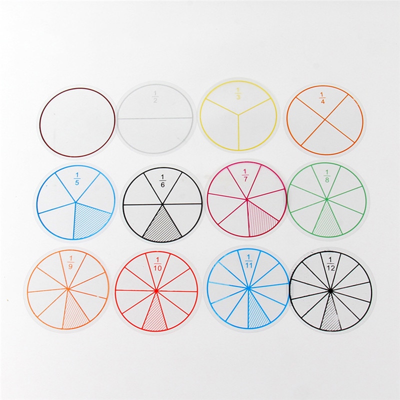 Educational Math Fraction Circles Set
